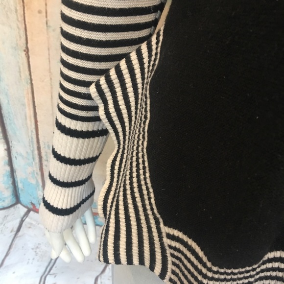 MDRN MODERN CITIZEN Black Stripe Mock Neck Sweater - Picture 4 of 9